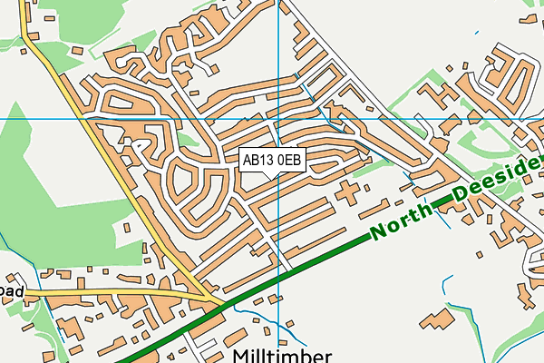 AB13 0EB map - OS VectorMap District (Ordnance Survey)