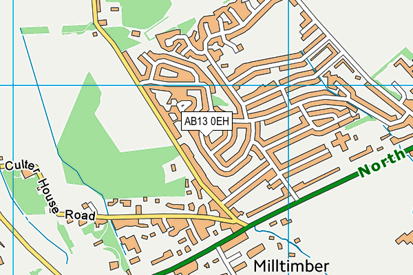 AB13 0EH map - OS VectorMap District (Ordnance Survey)