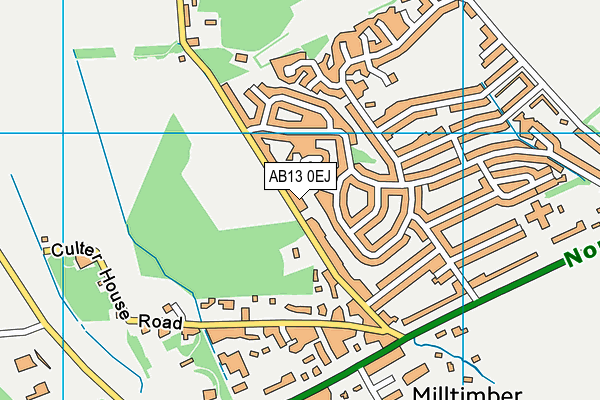 AB13 0EJ map - OS VectorMap District (Ordnance Survey)
