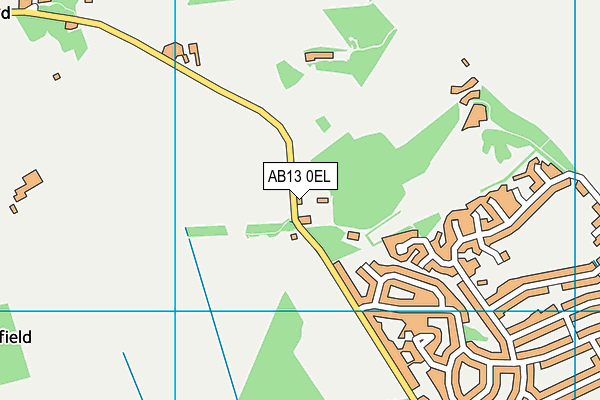 AB13 0EL map - OS VectorMap District (Ordnance Survey)