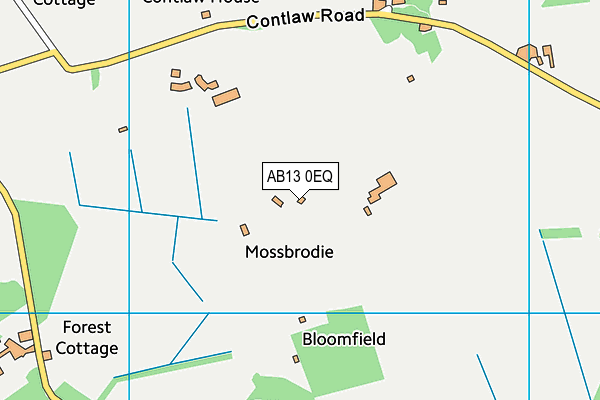 AB13 0EQ map - OS VectorMap District (Ordnance Survey)