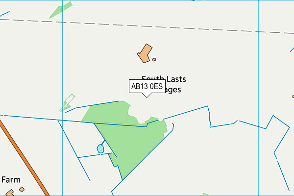 AB13 0ES map - OS VectorMap District (Ordnance Survey)