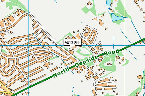 AB13 0HF map - OS VectorMap District (Ordnance Survey)