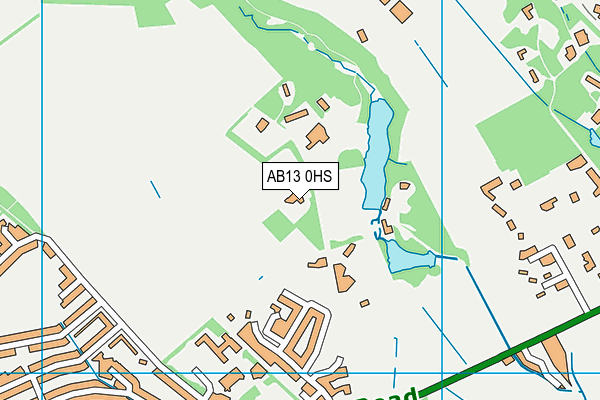 AB13 0HS map - OS VectorMap District (Ordnance Survey)