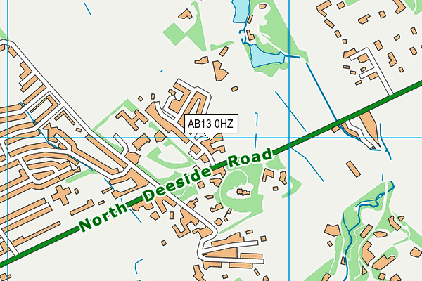 AB13 0HZ map - OS VectorMap District (Ordnance Survey)