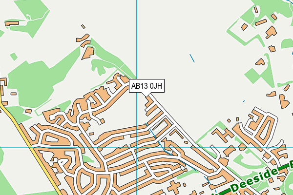 AB13 0JH map - OS VectorMap District (Ordnance Survey)