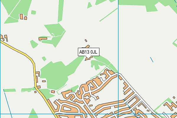 AB13 0JL map - OS VectorMap District (Ordnance Survey)