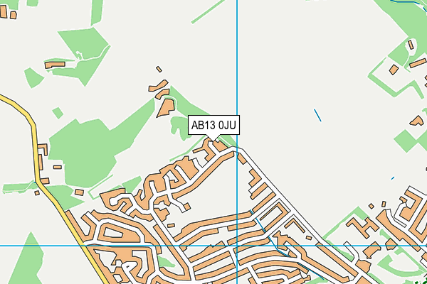 AB13 0JU map - OS VectorMap District (Ordnance Survey)