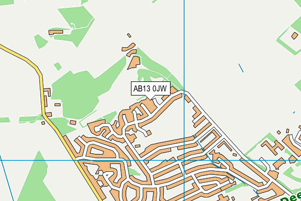 AB13 0JW map - OS VectorMap District (Ordnance Survey)