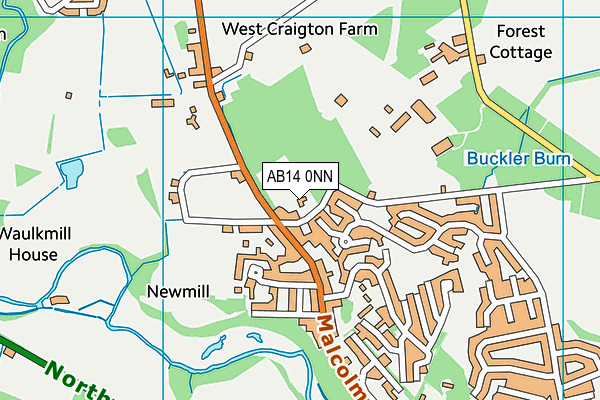 AB14 0NN map - OS VectorMap District (Ordnance Survey)