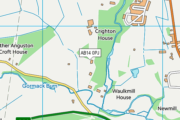 AB14 0PJ map - OS VectorMap District (Ordnance Survey)