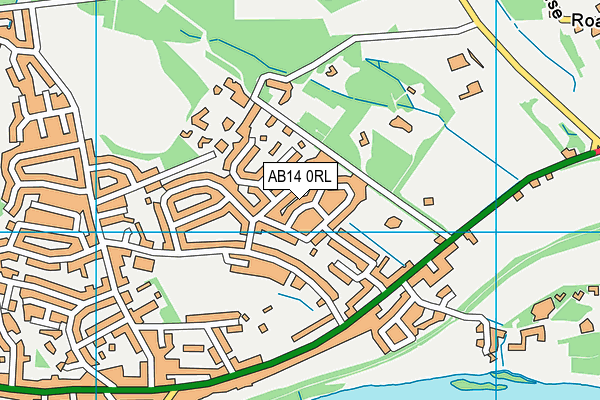 AB14 0RL map - OS VectorMap District (Ordnance Survey)