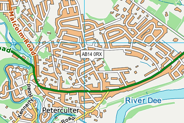 AB14 0RX map - OS VectorMap District (Ordnance Survey)