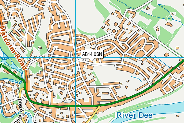 AB14 0SN map - OS VectorMap District (Ordnance Survey)