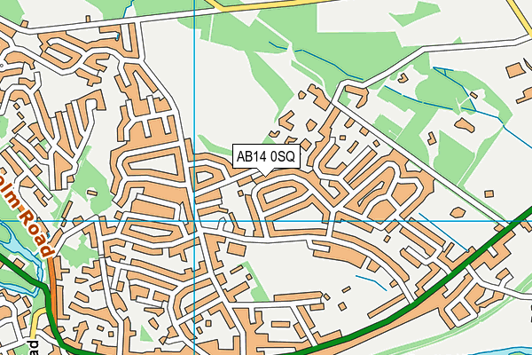 AB14 0SQ map - OS VectorMap District (Ordnance Survey)
