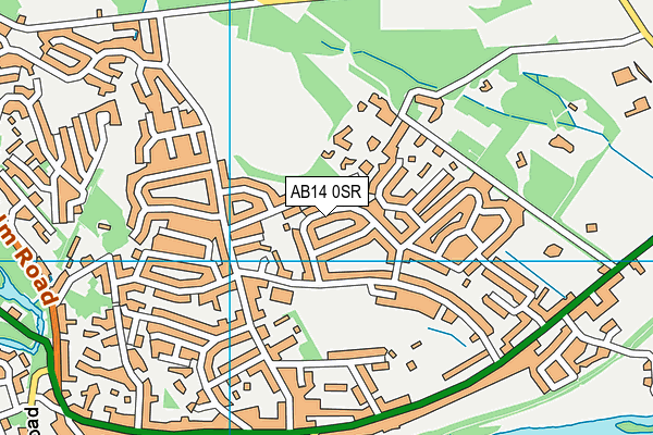 AB14 0SR map - OS VectorMap District (Ordnance Survey)
