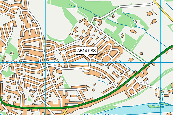 AB14 0SS map - OS VectorMap District (Ordnance Survey)