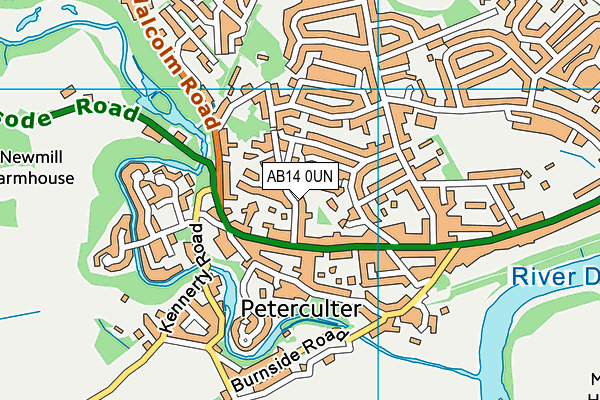AB14 0UN map - OS VectorMap District (Ordnance Survey)