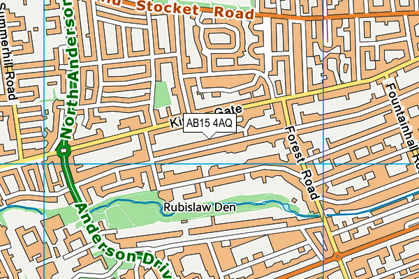 AB15 4AQ map - OS VectorMap District (Ordnance Survey)