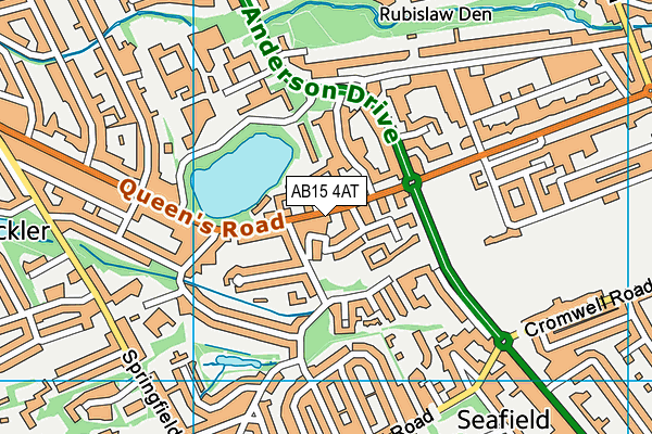 AB15 4AT map - OS VectorMap District (Ordnance Survey)