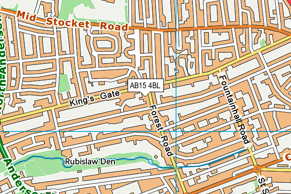 AB15 4BL map - OS VectorMap District (Ordnance Survey)