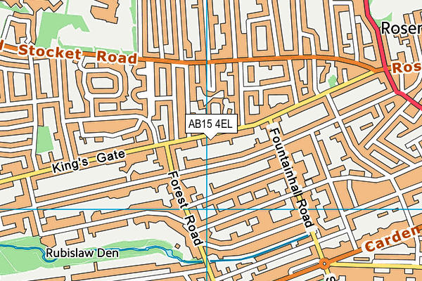 AB15 4EL map - OS VectorMap District (Ordnance Survey)