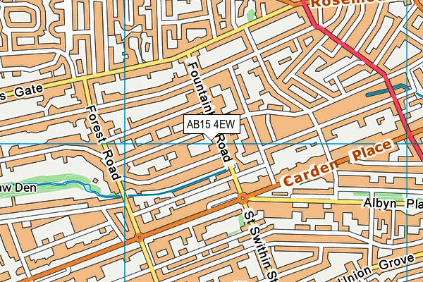 AB15 4EW map - OS VectorMap District (Ordnance Survey)