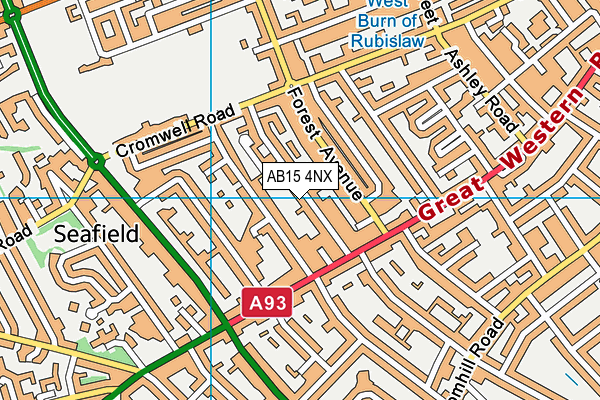 AB15 4NX map - OS VectorMap District (Ordnance Survey)