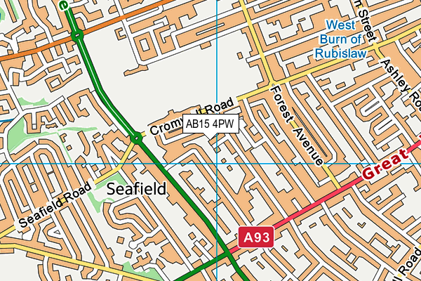 AB15 4PW map - OS VectorMap District (Ordnance Survey)