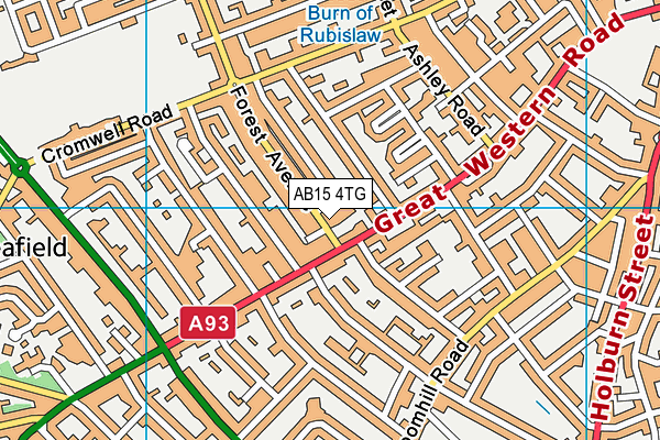 AB15 4TG map - OS VectorMap District (Ordnance Survey)