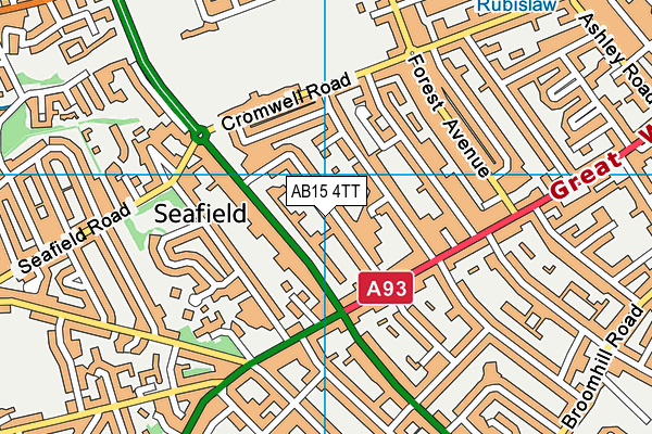 AB15 4TT map - OS VectorMap District (Ordnance Survey)
