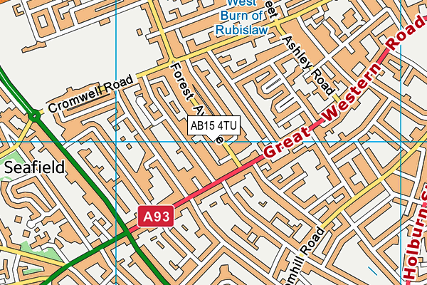 AB15 4TU map - OS VectorMap District (Ordnance Survey)