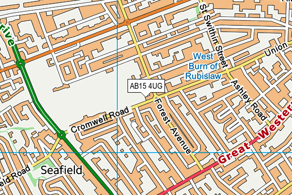 AB15 4UG map - OS VectorMap District (Ordnance Survey)