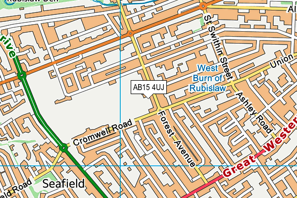 AB15 4UJ map - OS VectorMap District (Ordnance Survey)