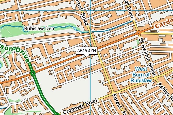 AB15 4ZN map - OS VectorMap District (Ordnance Survey)