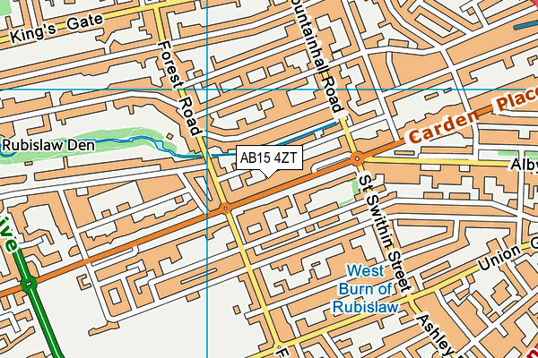 AB15 4ZT map - OS VectorMap District (Ordnance Survey)