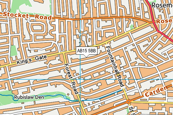 AB15 5BB map - OS VectorMap District (Ordnance Survey)