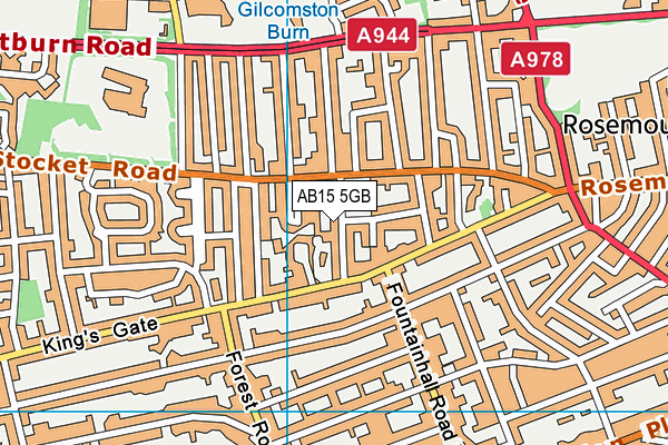 AB15 5GB map - OS VectorMap District (Ordnance Survey)