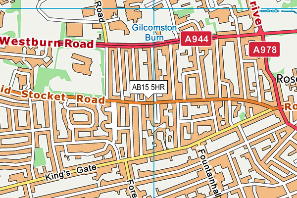 AB15 5HR map - OS VectorMap District (Ordnance Survey)