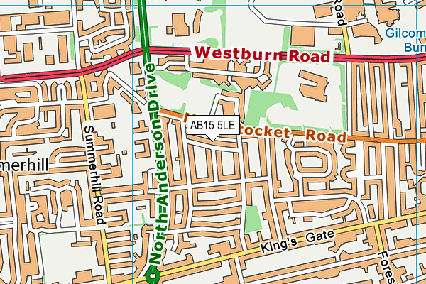 AB15 5LE map - OS VectorMap District (Ordnance Survey)