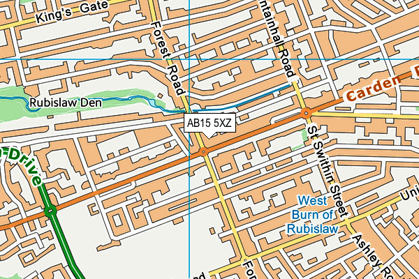 AB15 5XZ map - OS VectorMap District (Ordnance Survey)