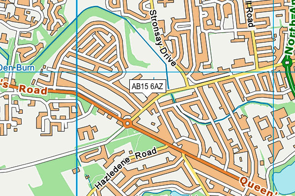 AB15 6AZ map - OS VectorMap District (Ordnance Survey)