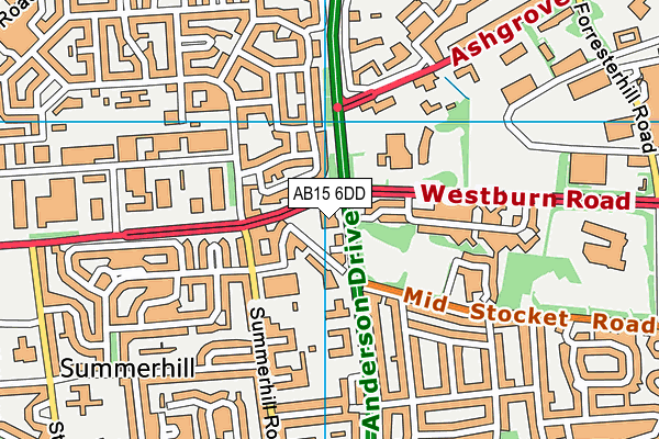 AB15 6DD map - OS VectorMap District (Ordnance Survey)