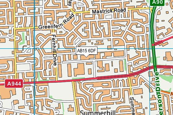 AB15 6DF map - OS VectorMap District (Ordnance Survey)