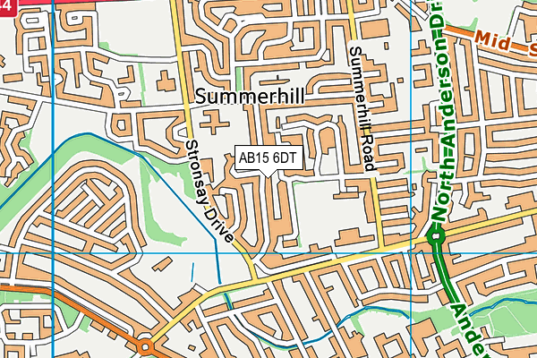 AB15 6DT map - OS VectorMap District (Ordnance Survey)
