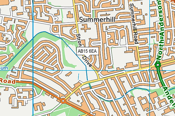 AB15 6EA map - OS VectorMap District (Ordnance Survey)