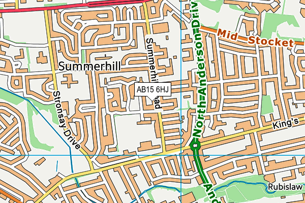 AB15 6HJ map - OS VectorMap District (Ordnance Survey)