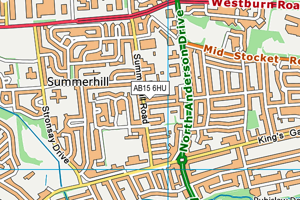 AB15 6HU map - OS VectorMap District (Ordnance Survey)