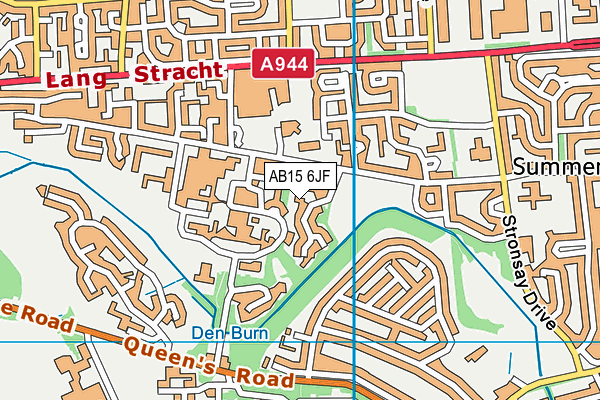 AB15 6JF map - OS VectorMap District (Ordnance Survey)