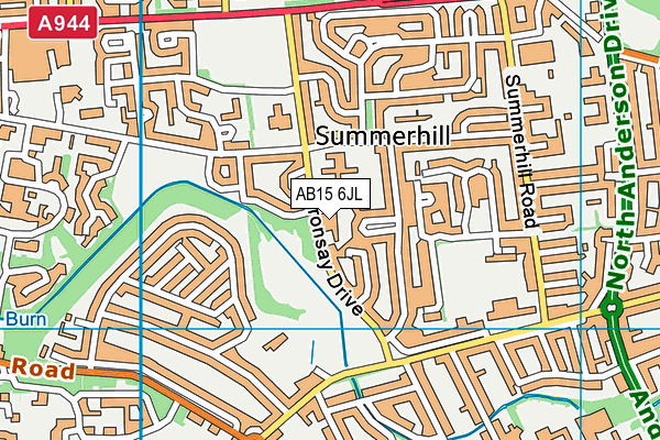 AB15 6JL map - OS VectorMap District (Ordnance Survey)
